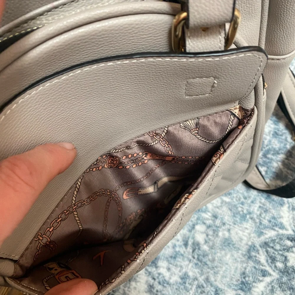 Elegant Gray Women's Small Backpack